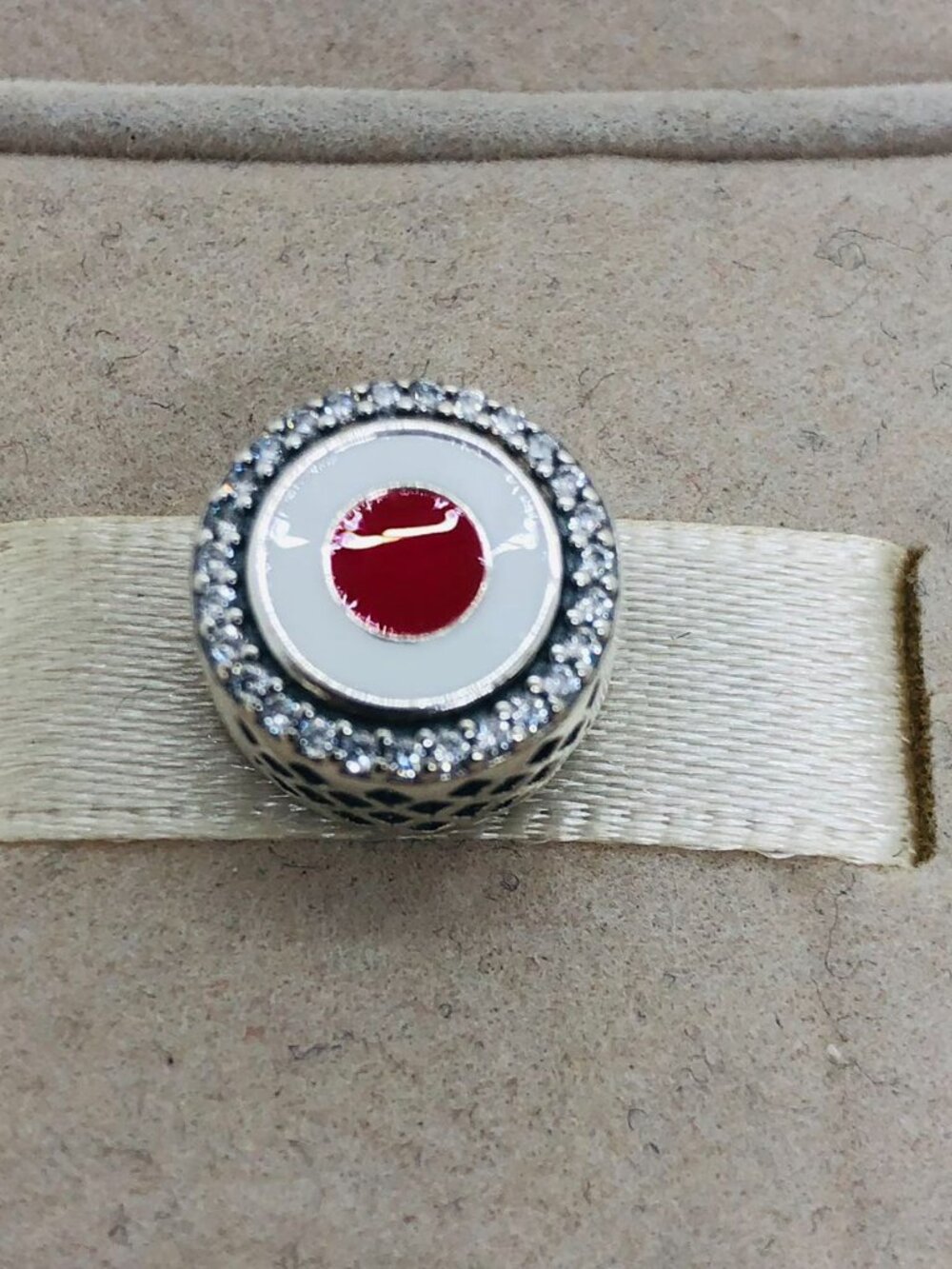 ✨🔥Pandora Japan Flag Charm Exclusive Charm S925 Sterling Silver Jewelry